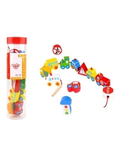 Lacing Blocks Transportation Vehicles Set 27cm