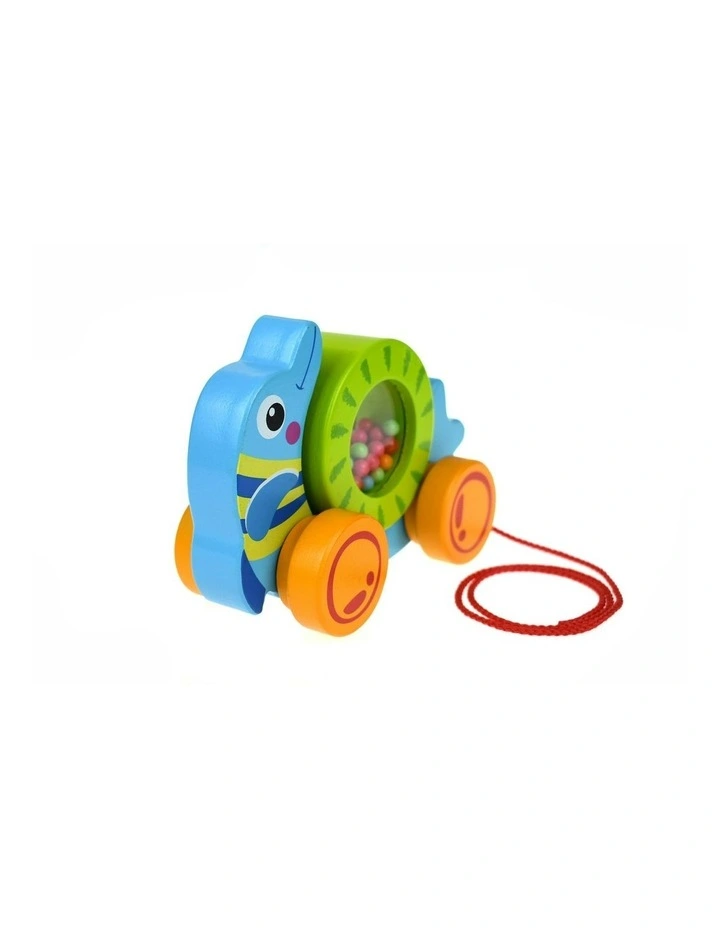 Pull Along Rolling Dolphin With Beads Toy image 3