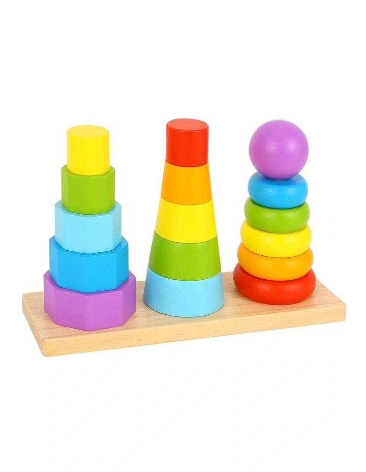 Shape Stacking Interactive Building Tower Set image 1