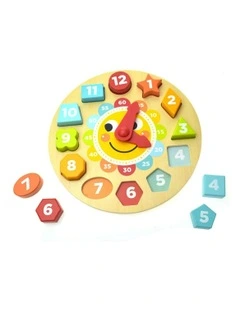 Wooden Clock Fun Puzzle 13 Pieces