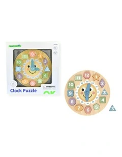 Forest Friend Wooden Clock Shape Sorter Puzzle