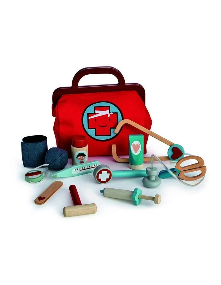 Doctor's Bag & Accessory Wood Toy Role-Play Set 24.5cm image 1