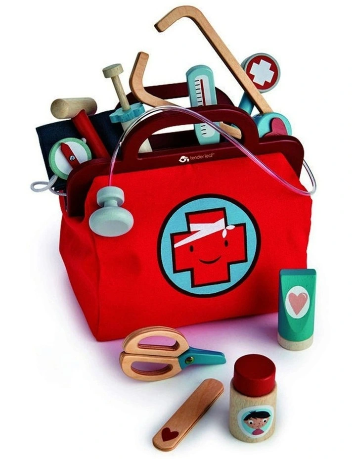 Doctor's Bag & Accessory Wood Toy Role-Play Set 24.5cm image 3