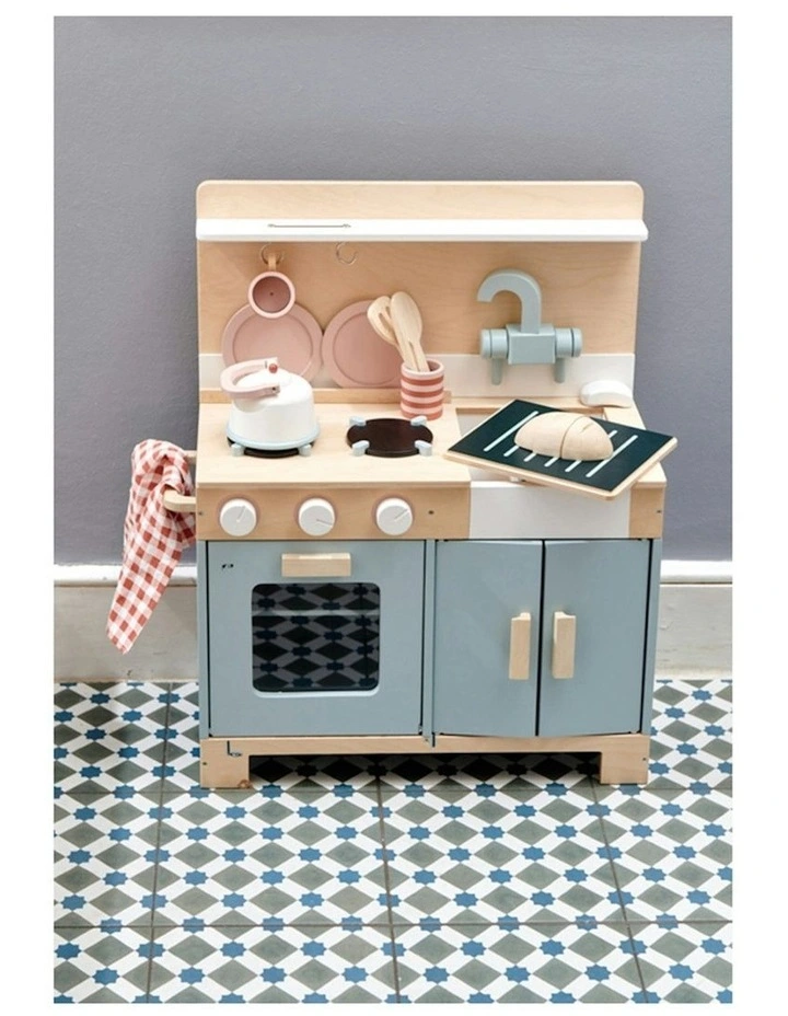 Mini Chef Home Kitchen Cooking Wooden Toy Set 52cm image 3