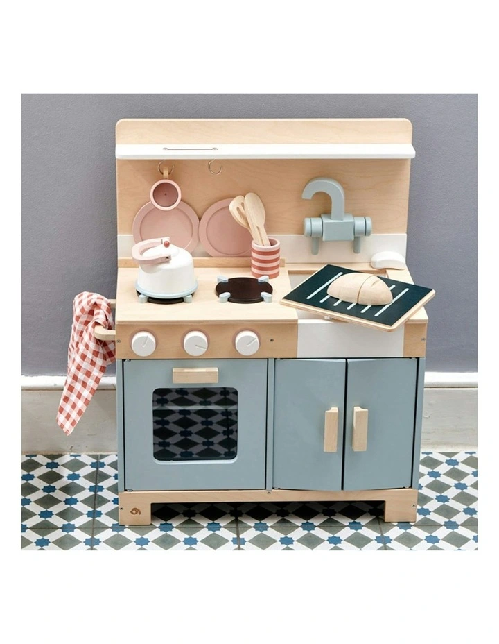 Mini Chef Home Kitchen Cooking Wooden Toy Set 52cm image 4