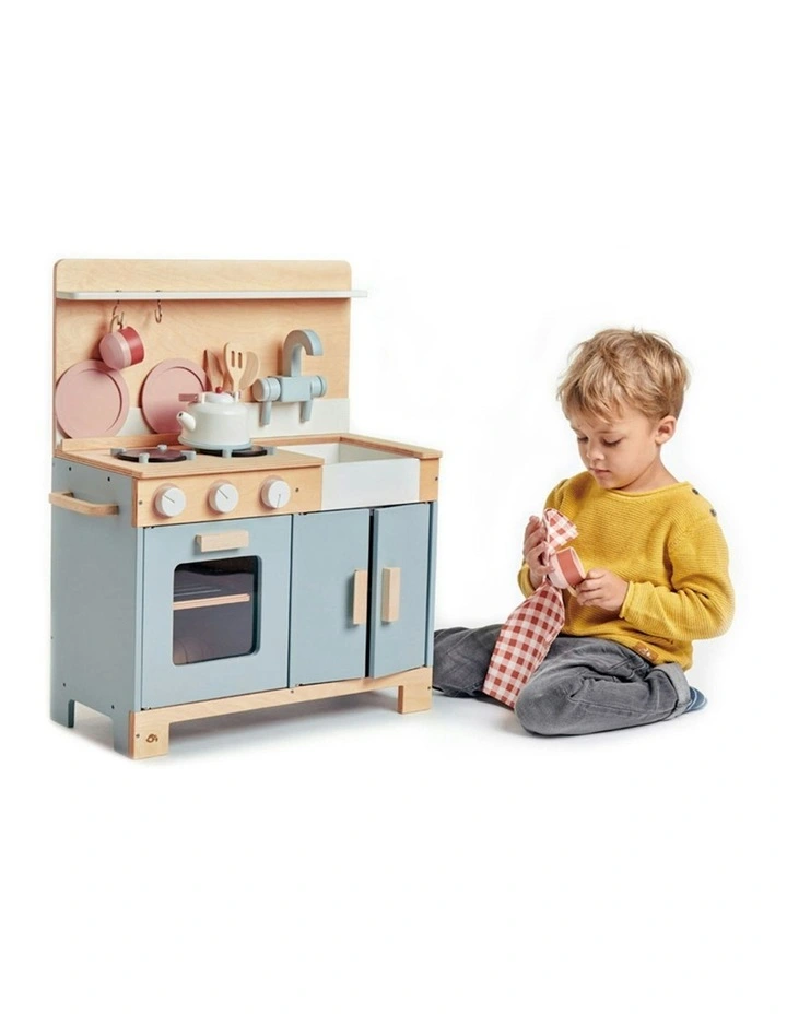 Mini Chef Home Kitchen Cooking Wooden Toy Set 52cm image 6
