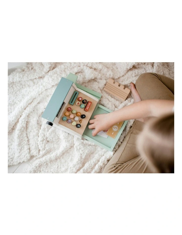 General Store Till Wooden Toy Pretend Play Set 22cm image 5
