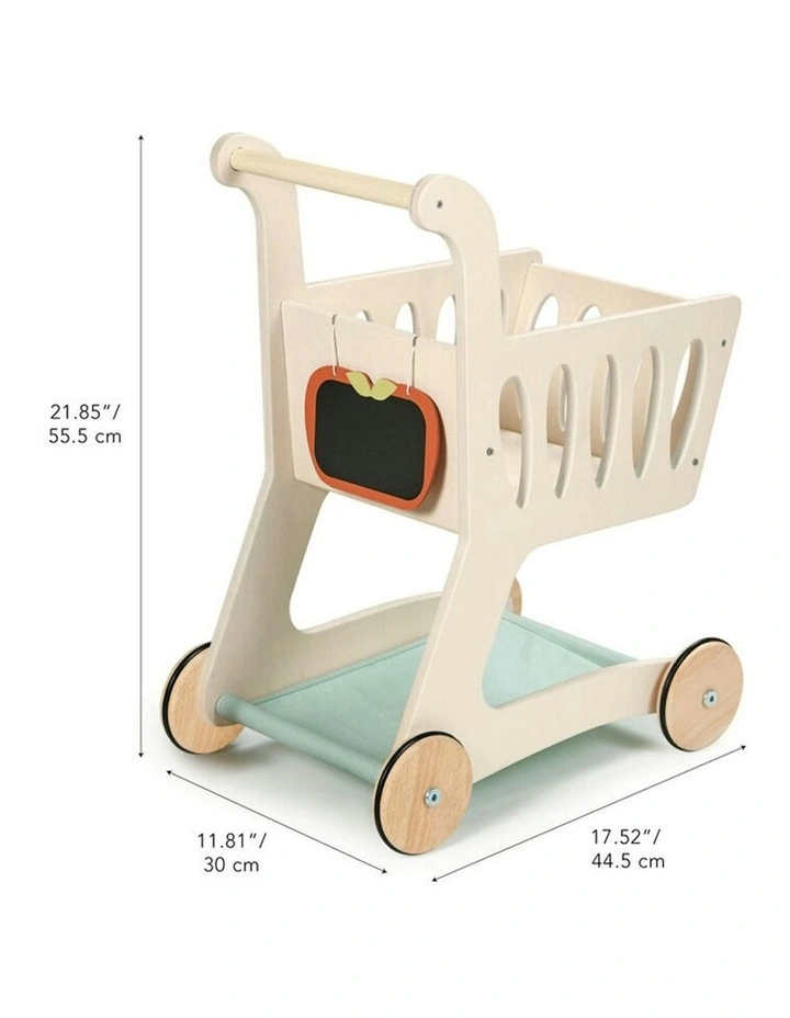 Shopping Cart Wooden Toy 45cm image 3