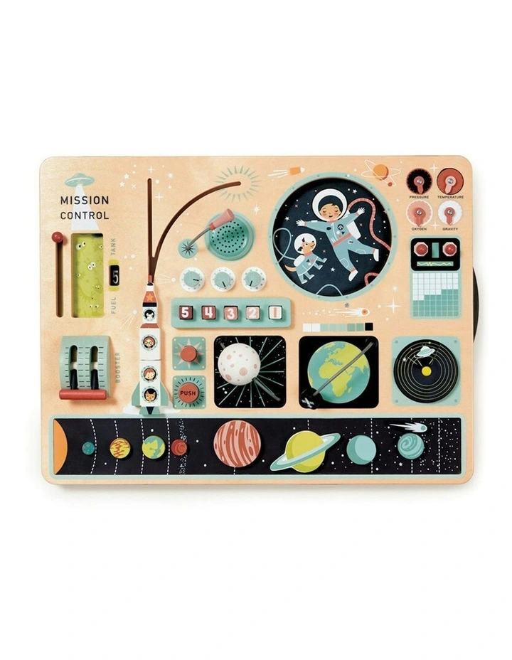 Space Station Wooden Toy Set Fun Play 43cm image 1