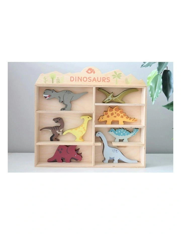 Dinosaur Wooden Toy Set Display Shelf 36cm image 2