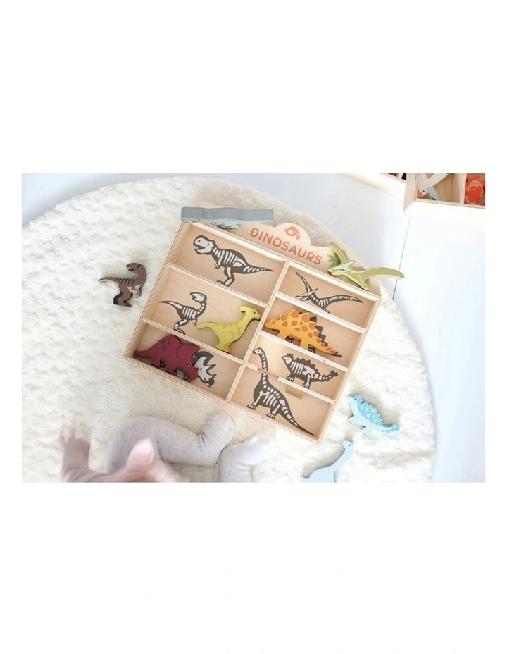 Dinosaur Wooden Toy Set Display Shelf 36cm image 5
