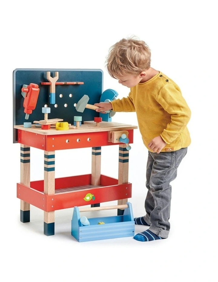 Tool Bench Hammer Screwdriver Wooden Toy Set 51cm (3 Years ) image 4