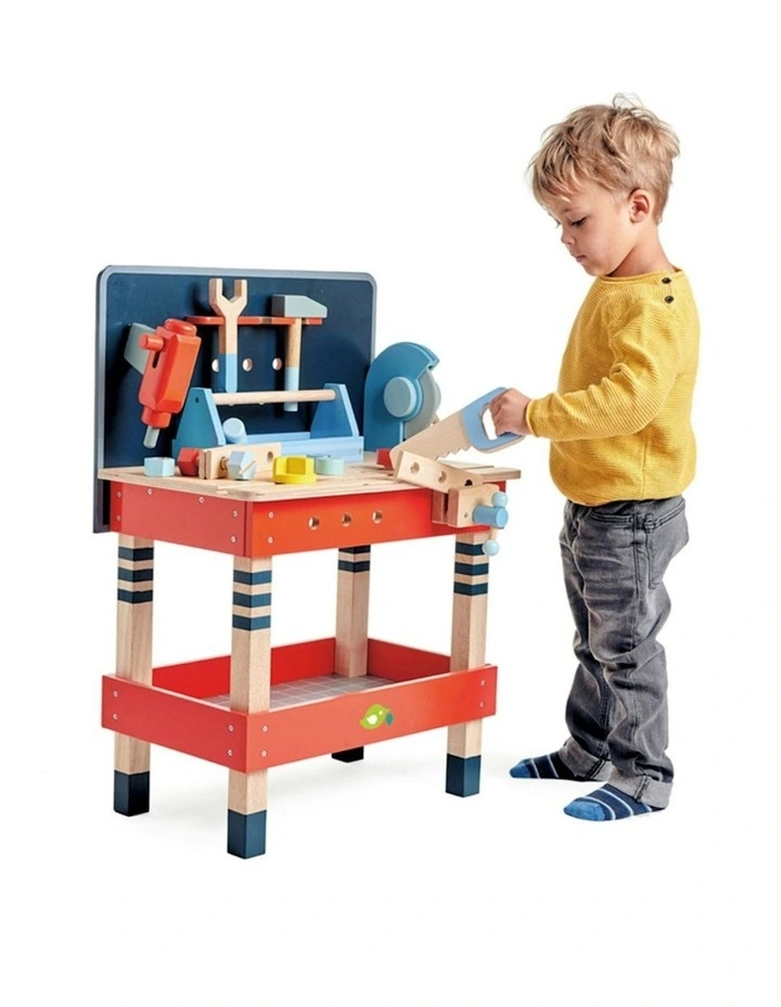 Tool Bench Hammer Screwdriver Wooden Toy Set 51cm (3 Years ) image 5