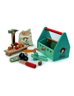 Tap Tap Tool Box Hammer Screw Wooden Toy Set 23cm (3 Years )