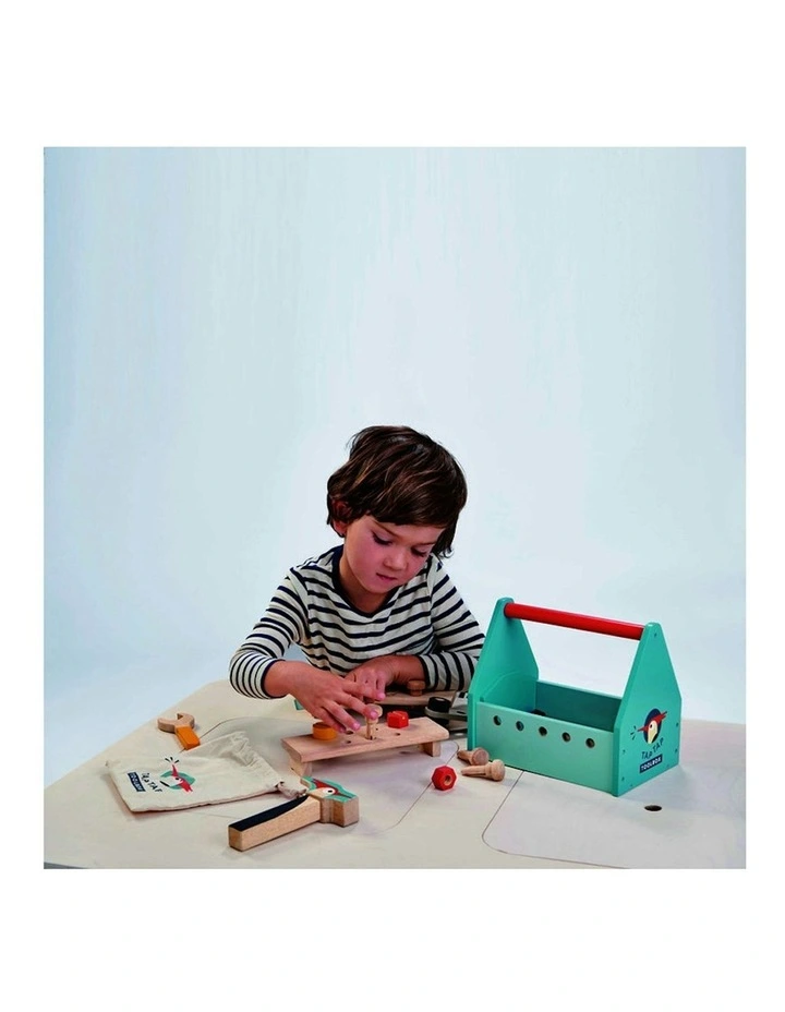 Tap Tap Tool Box Hammer Screw Wooden Toy Set 23cm (3 Years ) image 7