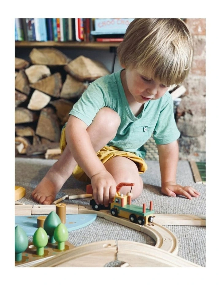 Wild Pines Train Wooden Toy Set Pretend Play Kids 3y  52cm image 6