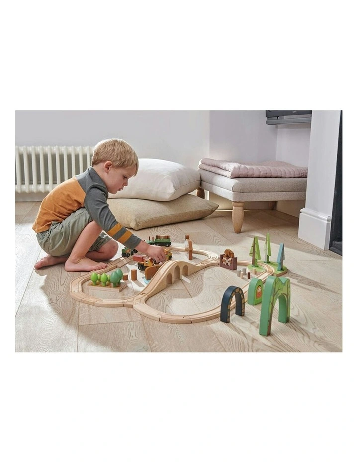 Wild Pines Train Wooden Toy Set Pretend Play Kids 3y  52cm image 7