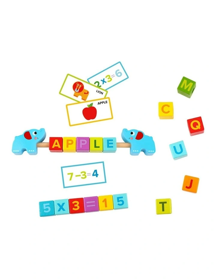 40Piece Learning Wooden Building Blocks/Letters/Numbers Kids Educational Toy image 3
