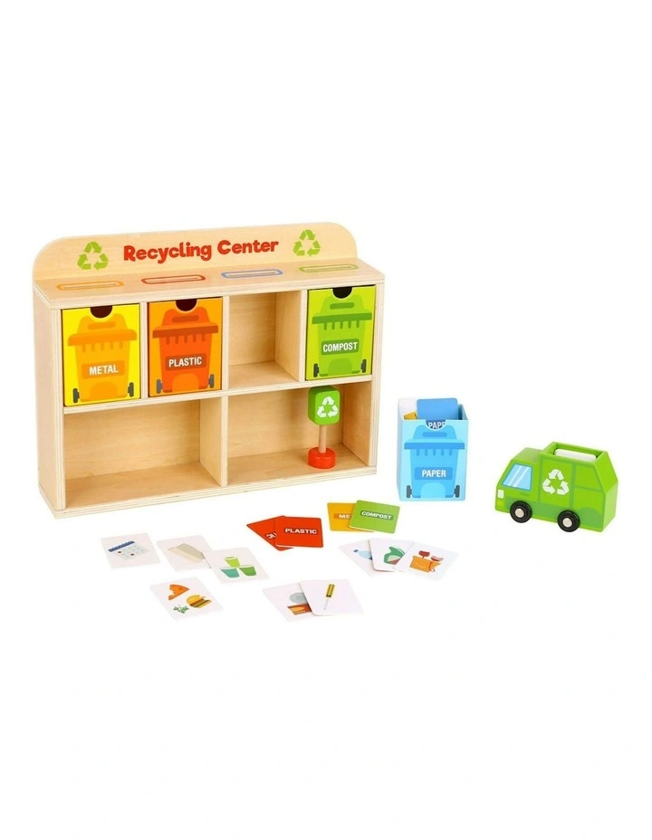 39Piece Wooden Recycling Centre 3y  Kids/Toddler Educational Game Play image 2