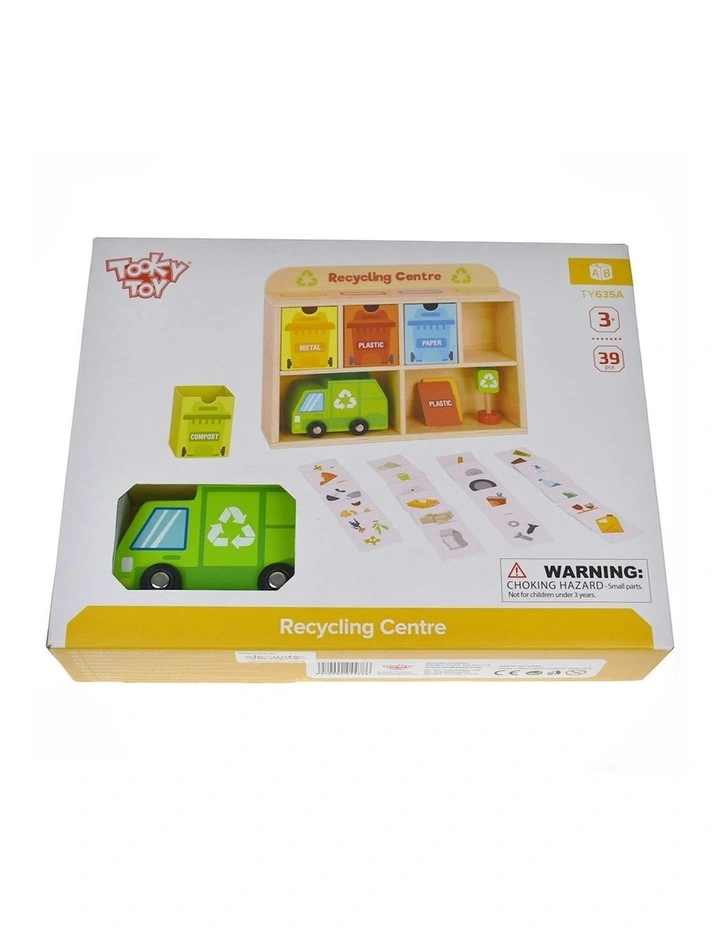 39Piece Wooden Recycling Centre 3y  Kids/Toddler Educational Game Play image 5