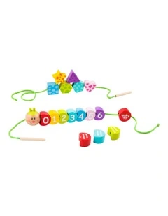 Lacing Blocks Caterpillar Educational Kids/Children's Learning Toy 3y 