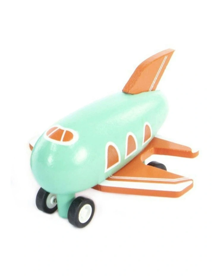 3x Mini Airplanes Kids/Children Fun Interactive Wooden Toy 10cm in Assorted image 2