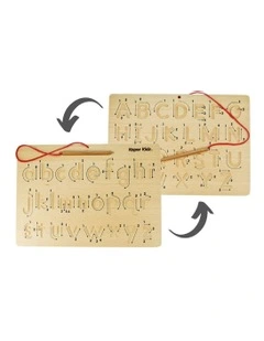 Double Sided Wooden Alphabet Tracing Board Kids/Childrens Toy 18M 