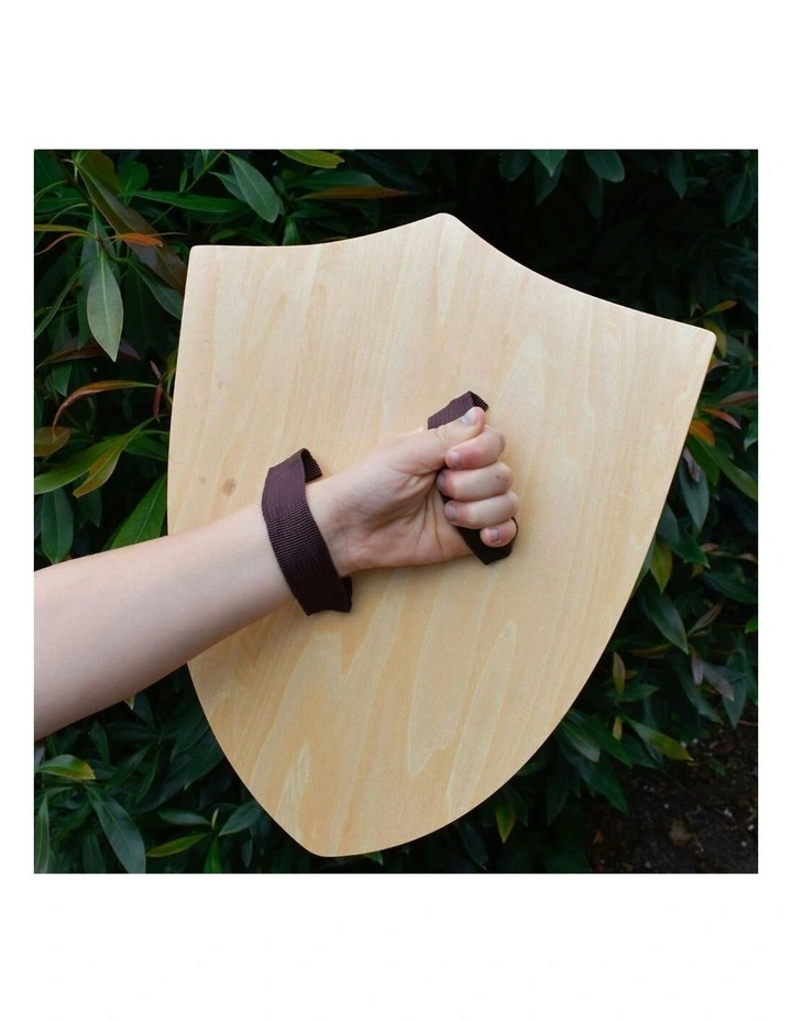 Wooden Medieval Sword & Shield Dragon Kids/Childrens Toy 3Y image 4