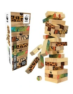 Tropical Tumble Tower Kids/Children Fun Play Wooden Blocks Stacking Toy 3y 