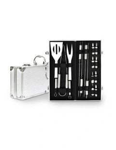 Republic BBQ Cooking Spatula 16 Pieces in Silver