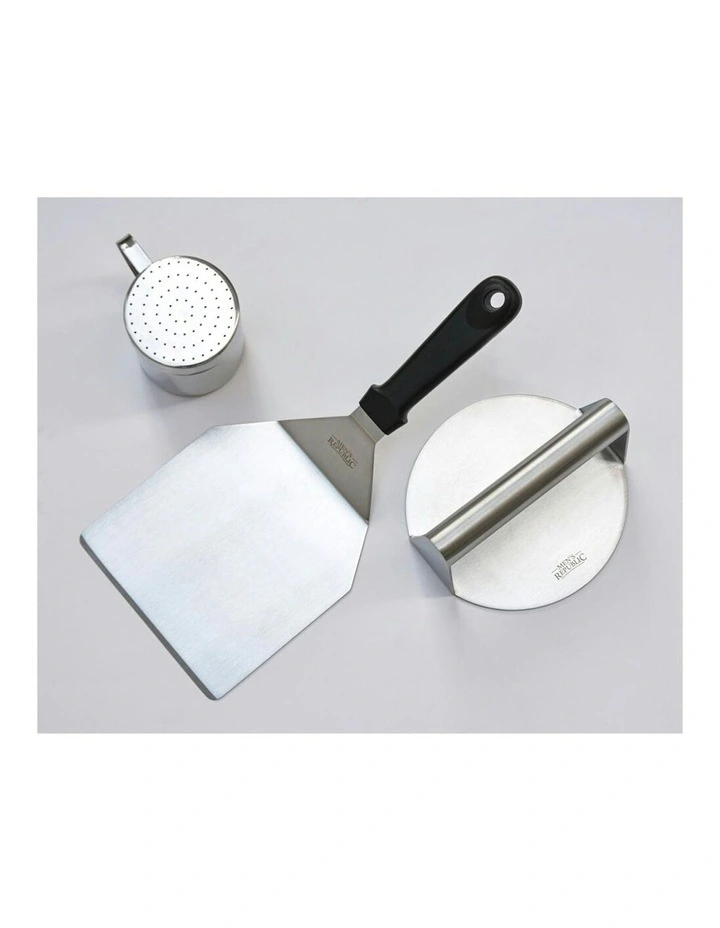 Premium Hamburger BBQ Stainless Steel Tools Grilling Set in Silver image 5