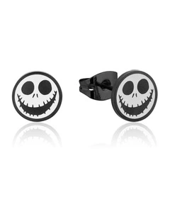 Ecc Jack Skellington Hypoallergenic SS Stud Earrings 12mm in Silver