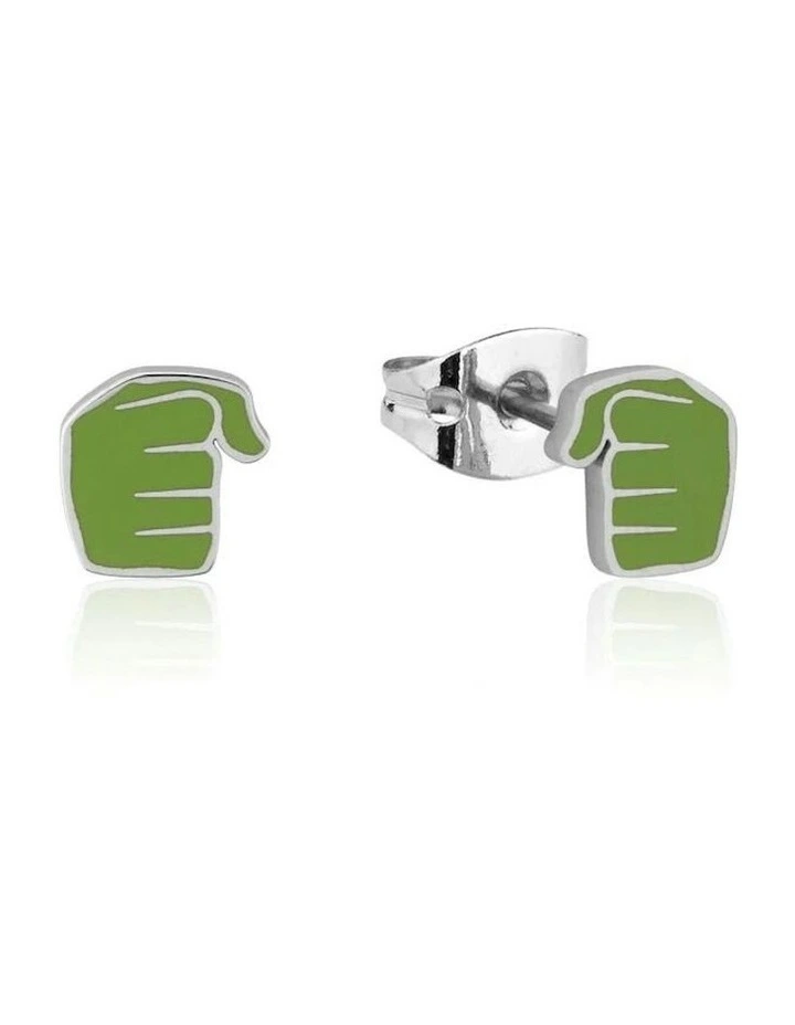 Ecc Marvel Hulk Character Stainless Steel Stud Earrings 12mm in Green image 1