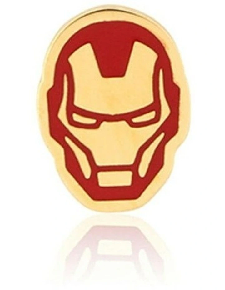 Ecc Marvel Iron Man Stainless Steel Stud Earrings 12mm in Gold image 3