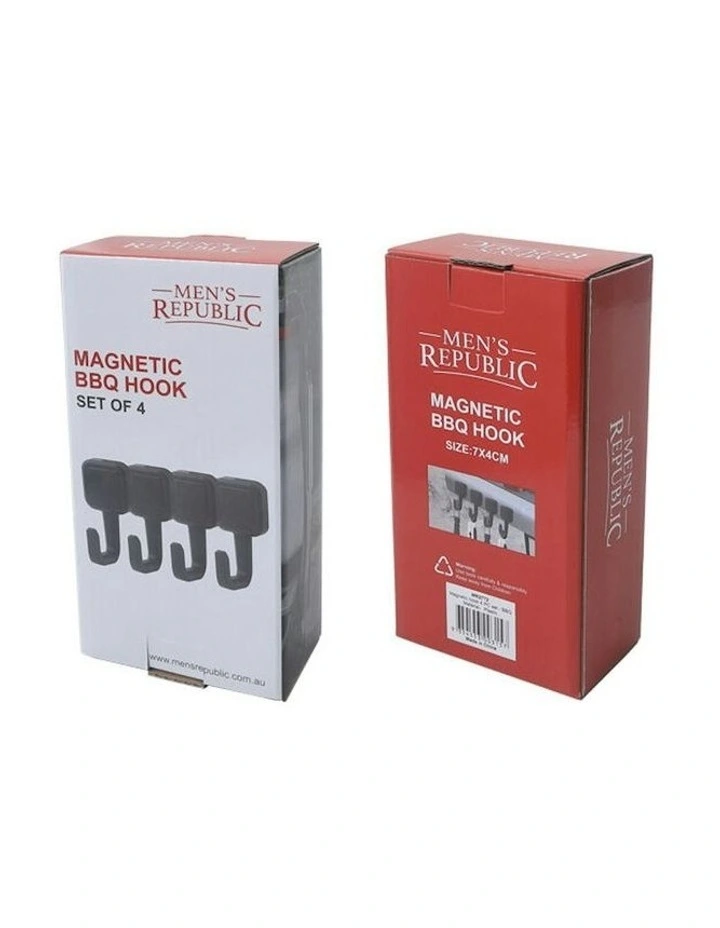 Magnetic BBQ Hooks for Utensil Organisation 4 Piece in Black image 5