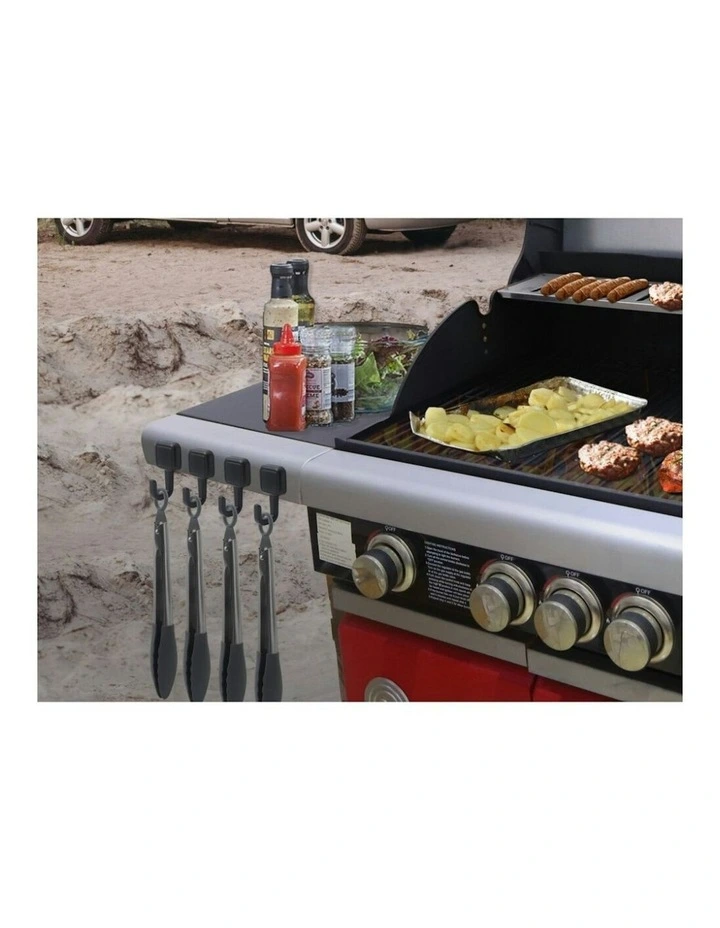 Magnetic BBQ Hooks for Utensil Organisation 4 Piece in Black image 7