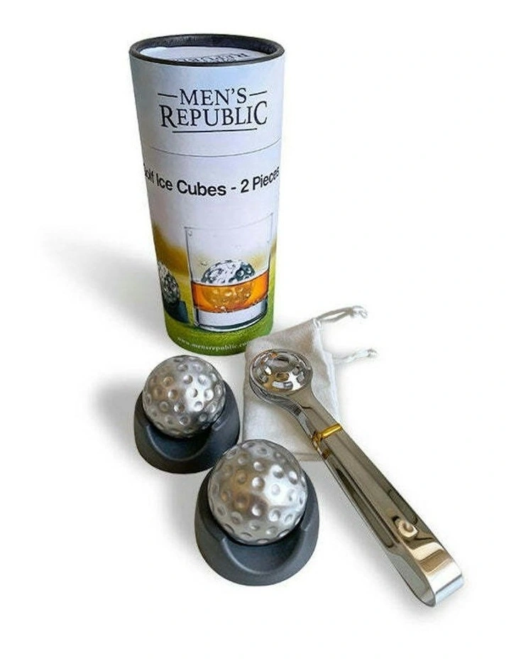 Cooling Golf Balls Reusable Ice Cubes Set of 2 in Silver image 4