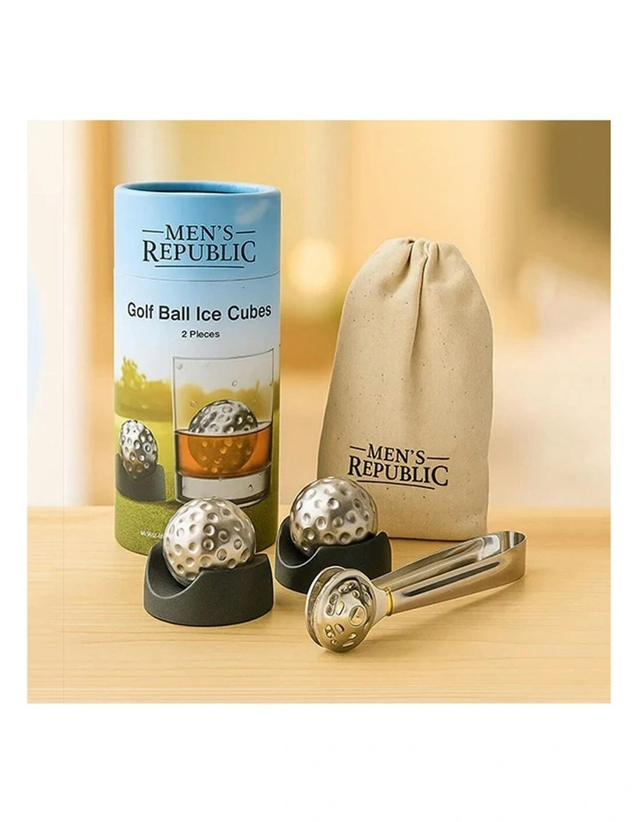 Cooling Golf Balls Reusable Ice Cubes Set of 2 in Silver image 5