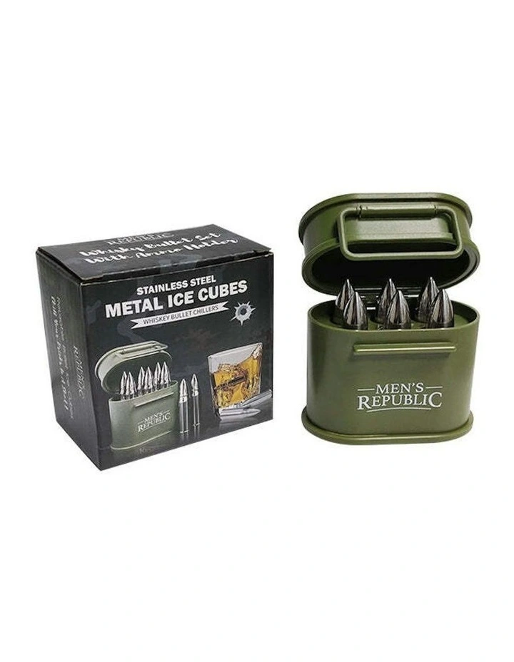 Reusable Bullet Shaped Ice Stones Set of 6 in Green image 3