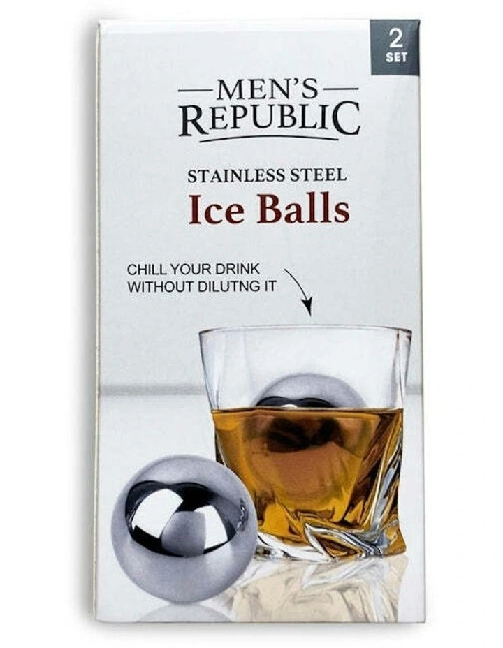 Reusable Ice Stone Balls Set of 2 in Silver image 2