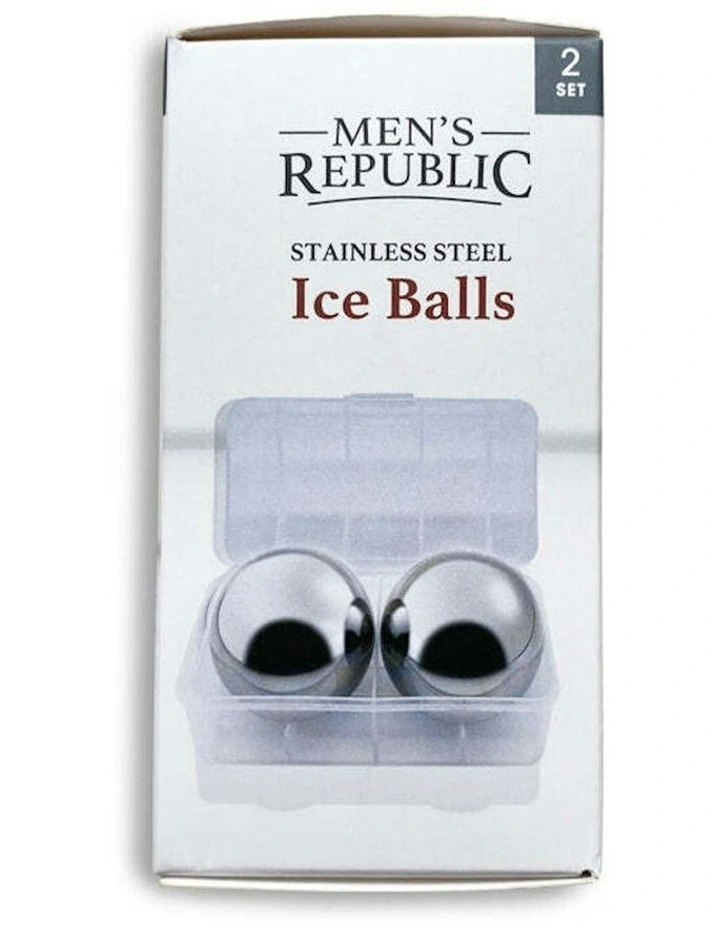 Reusable Ice Stone Balls Set of 2 in Silver image 3