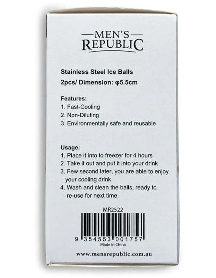 Reusable Ice Stone Balls Set of 2 in Silver image 4