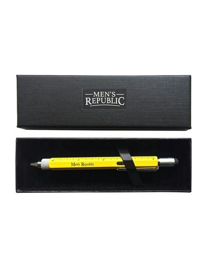 Multi Tool 9-in-1 Functions Stylus Pen in Yellow image 3