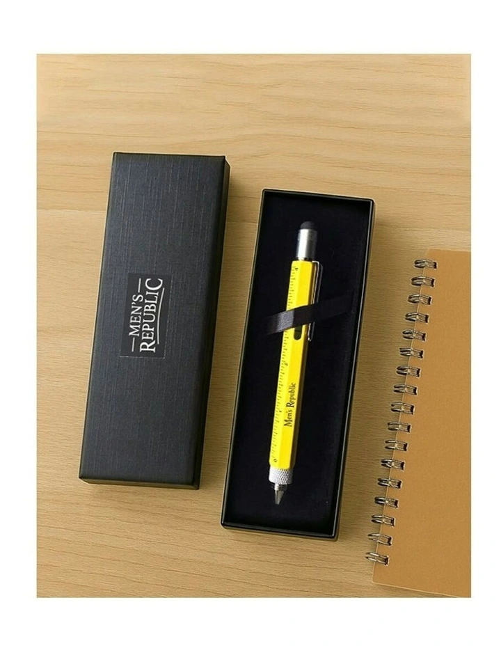 Multi Tool 9-in-1 Functions Stylus Pen in Yellow image 5