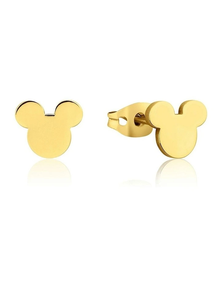 Mickey Mouse Heart Stainless Steel Necklace in Gold image 1
