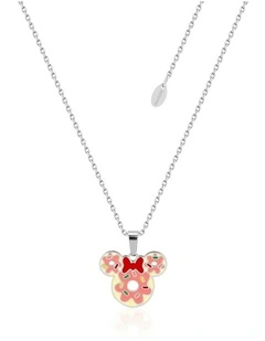 Ecc Disney Minnie Mouse Donut Stainless Steel Necklace 40+7cm in Silver