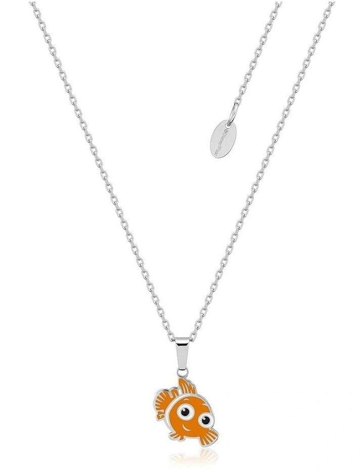 Disney Pixar Finding Nemo Nemo Enamel SS 40cm +7cm Pendant Necklace in Silver image 1