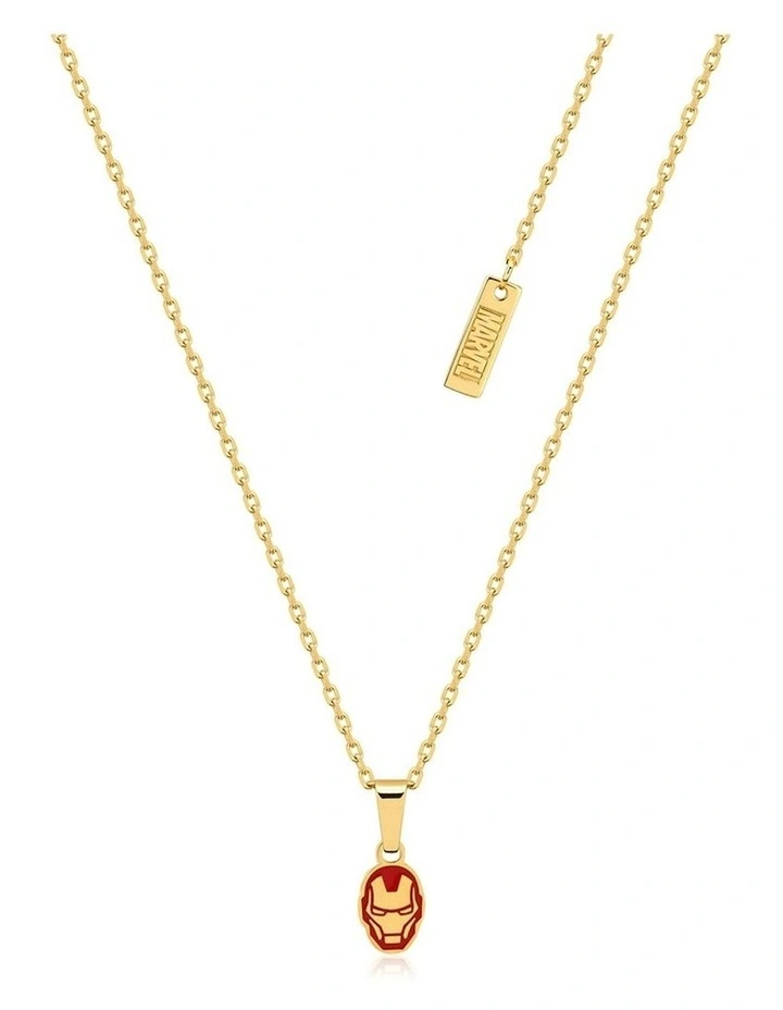 Ecc Marvel Iron Man Stainless Steel Stud Earrings 12mm in Gold image 1