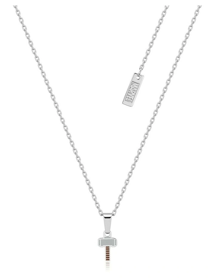 Ecc Marvel Thor Hammer Character Stainless Steel Necklace 40cm +7cm in Silver image 1