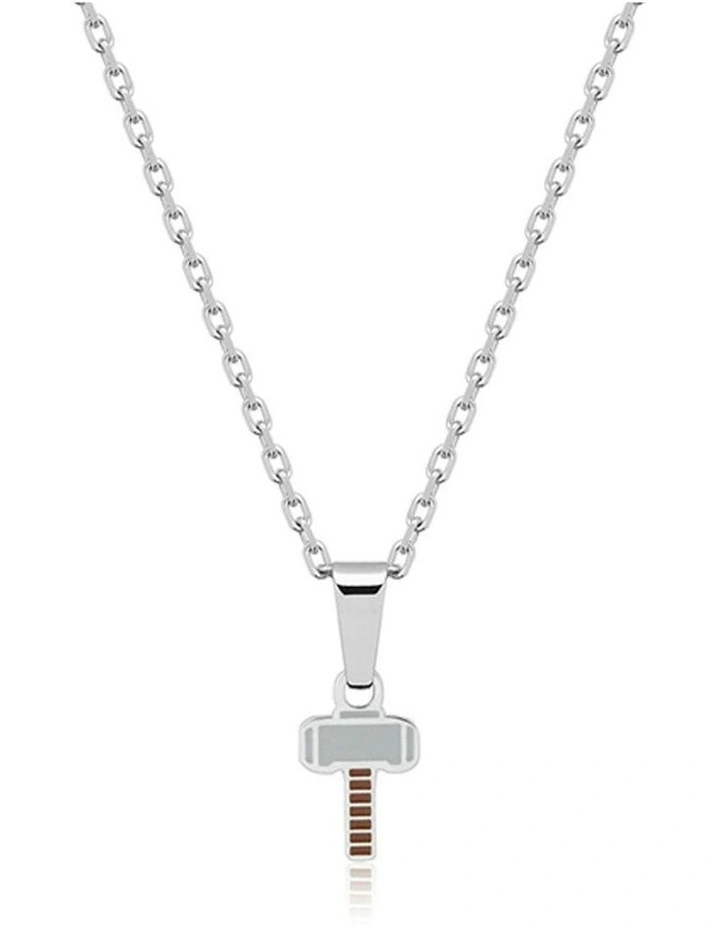 Ecc Marvel Thor Hammer Character Stainless Steel Necklace 40cm +7cm in Silver image 3